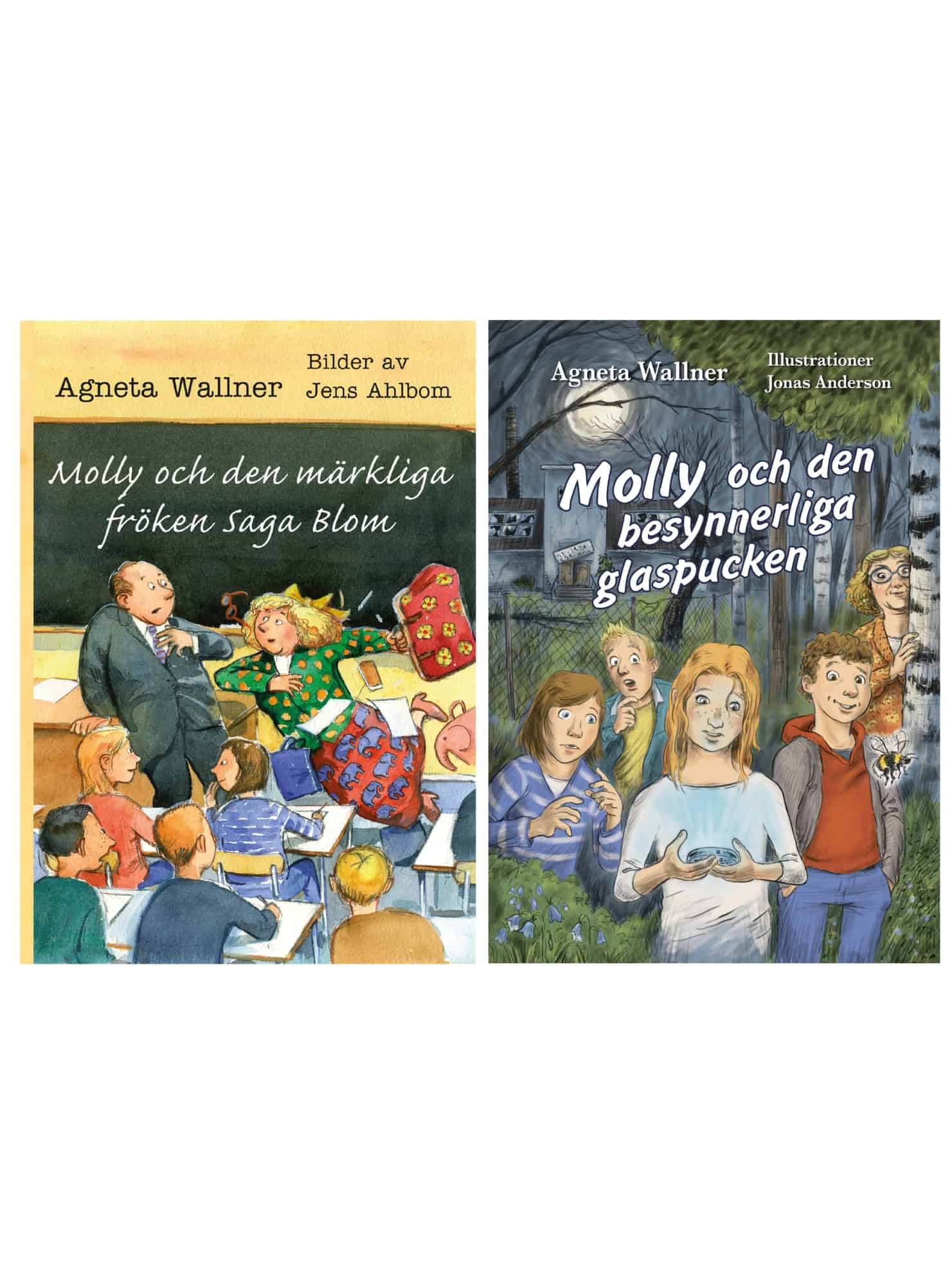Molly-böckerna bokpaket med två kapitelböcker för barn 6–11 år av Agneta Wallner